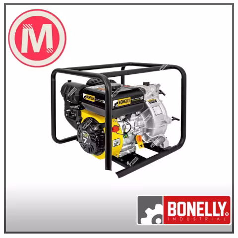 Motobomba Gasolina Bonelly BN50W2X2-7 | 2x2” Sólidos y Líquidos | Motor 7HP | Línea Premium