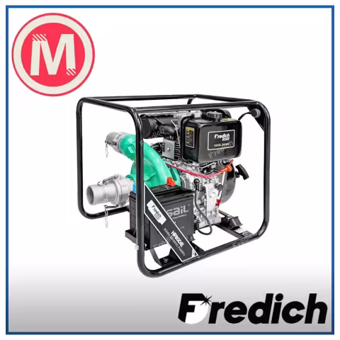 Motobomba Petrolera de Hierro Fundido Alta Presión 3x3 - 16 HP - Fredich HP80DIE-16