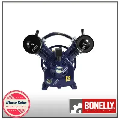 CABEZAL DE COMPRESORA BONELLY INDUSTRIAL  UB30 3HP 2 PISTONES LINEA PREMIUM