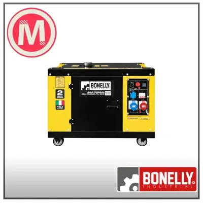 Generador Diésel Silencioso BNK-13000S.T3/380 Trifásico 380V 9KW con Pre-calentador, Arranque Eléctrico y Control Remoto – Bonelly Industrial - BNK- 13000S.T3/380