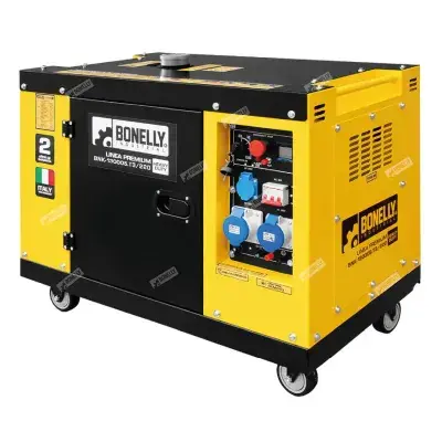 Generador Diésel Silencioso BNK-13000S.T3/380 Trifásico 380V 9KW con Pre-calentador, Arranque Eléctrico y Control Remoto – Bonelly Industrial - BNK- 13000S.T3/380
