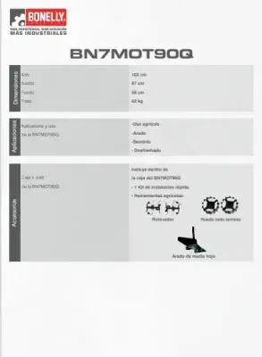 MOTOAZADA DE 7HP GASOLINERO - BN7MOT90Q